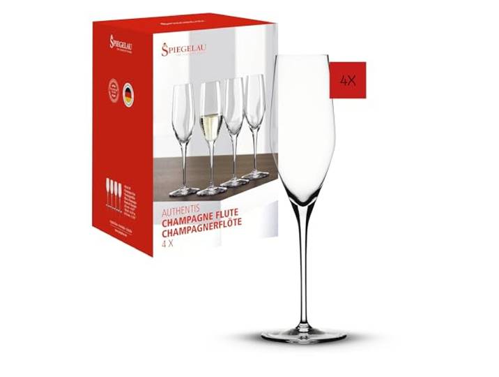 Spiegelau & Nachtmann - Authentis - Verres à vin et Carafe à décanter\, Champagnerflöte\, Lot de 4