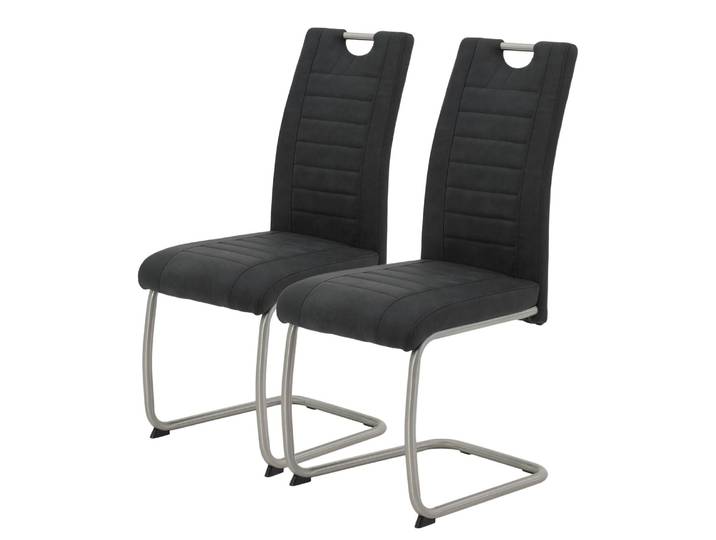 Freischwinger Wisches 43 x 98 x 59cm 2er Set Schwarz/Anthrazit