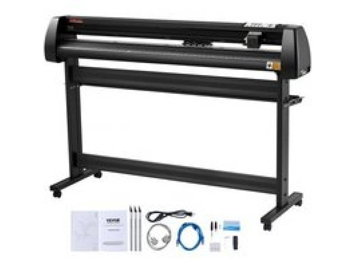 VEVOR Vinyle Plotter de Découpe Traceur de Coupe 135cm Machine avec Traceur de Logiciel Signmaster, Coupe-Vinyle Professionnel Système Compatible Windows avec Support 3 Lames pour Tracer Découper