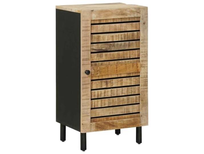 GHVBNMF Aufbewahrungsschrank 40x33x75 cm Mangoholz Massiv Beistellschrank Kompakte Kommode fürs Schlafzimmer und den Flur, gefertigt mit stilvollem Messingknopf und natürlicher Holzmaserung.