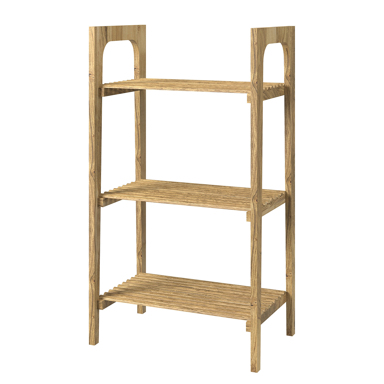 home24 Houten open kast variant C, bruin, B: 102 cm, H: 56 cm, D: 38 cm