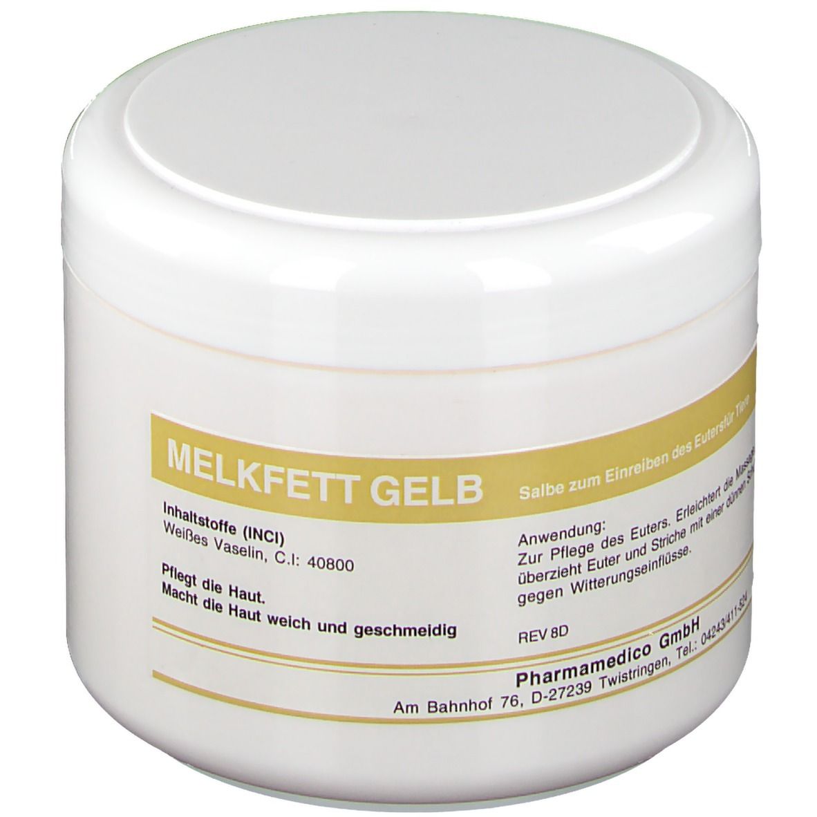 Melkfett Gelb Pusta Salbe vet. 500 ml