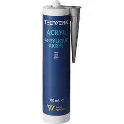 TECWERK Acryl 310 ml grau Kartusche für dauerhafte +5 bis +40 °C -20 bis +80 °C
