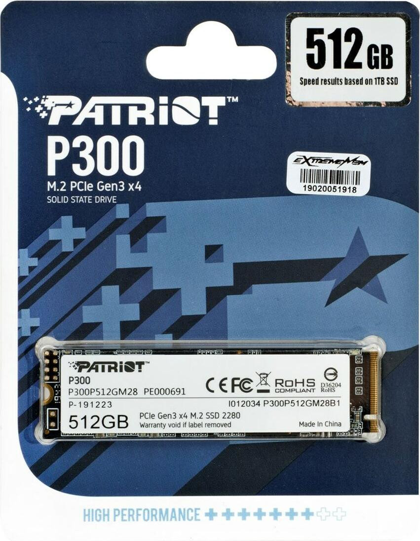 Patriot P300 SSD 512GB interne M.2 2280 PCI Express NVMe