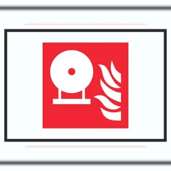 HB-Druck Fest eingebaute Feuerlösch-Flasche Symbol Schild A4 (210x297mm)