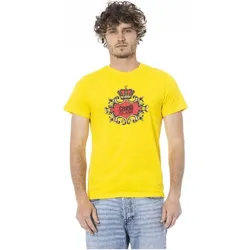 Cavalli Class, Herren, Sportshirt, Yellow Cotton Men T-Shirt (L), Gelb, L