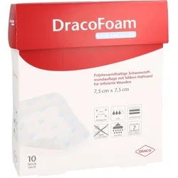 Dracofoam Infekt haft sensitiv Wundauf.7,5x7,5 cm