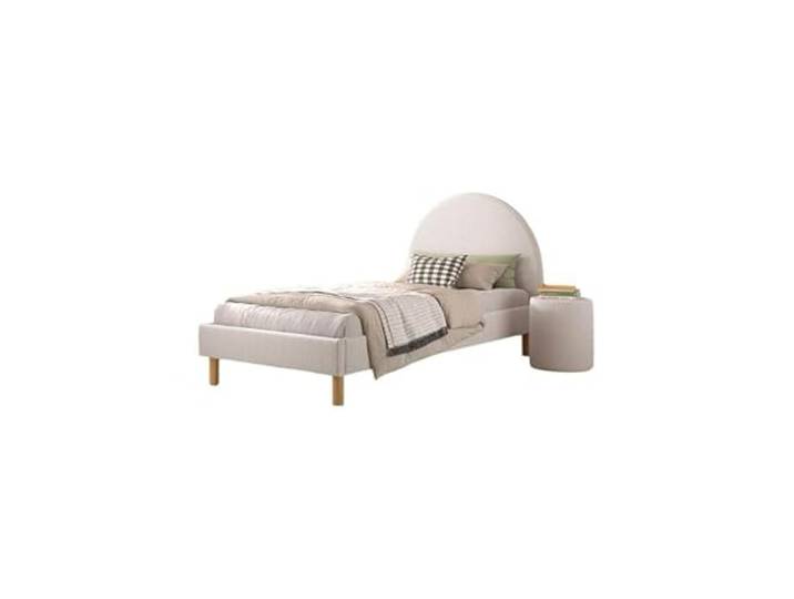 Vipack Bed Moon 90x200cm Wit met Poef, 90x200