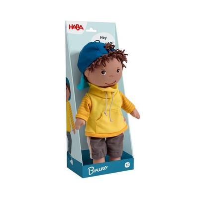 HABA 2014438001 - Puppe Bruno, Stoffpuppe, ca. 30 cm