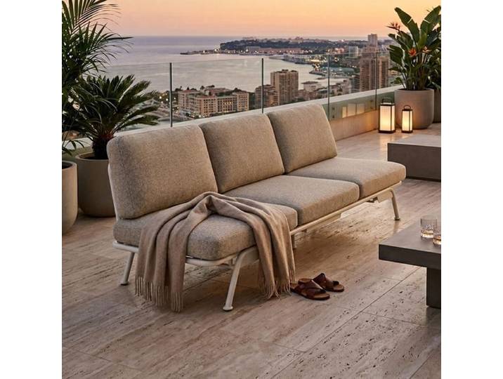 Zebra Somerset Diningsofa Aluminium/Sunproof