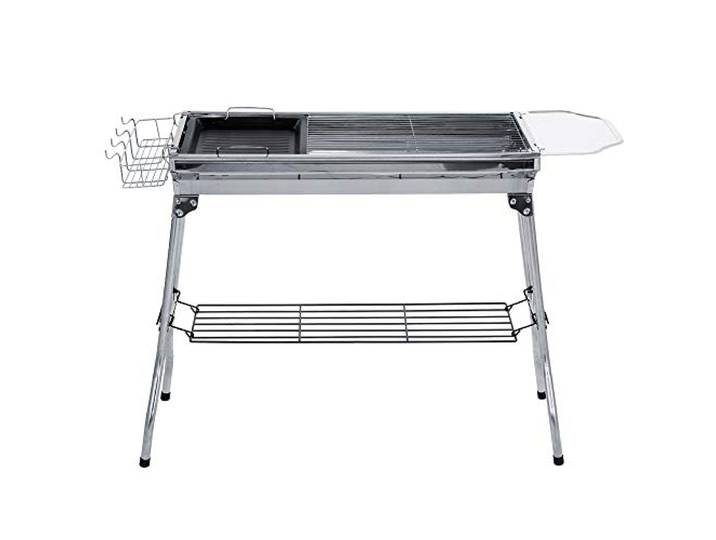 Grill, BBQ Grill Outdoor Edelstahl Klappgrill Herd Holzkohlegrill