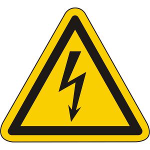 Abtec Hinweisschild ISO 7010 W012, Kunststoff, 20 cm, Warnzeichen, Elektrische Spannung
