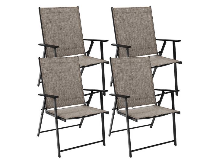 Gartenstuhl REA 4er Set braun/schwarz