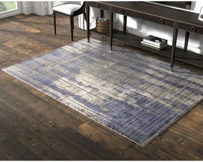 Domani Grey/Blue Transitional Drip Area Rug