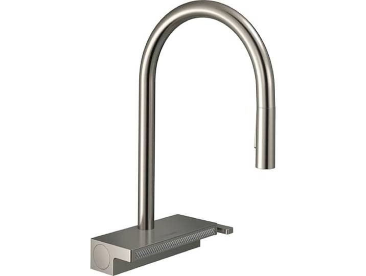 hansgrohe Aquno Select M81 Mitigeur de cuisine 170\, avec douchette extractible 3 jets\, sBox\, aspect acier inox\, 73831800
