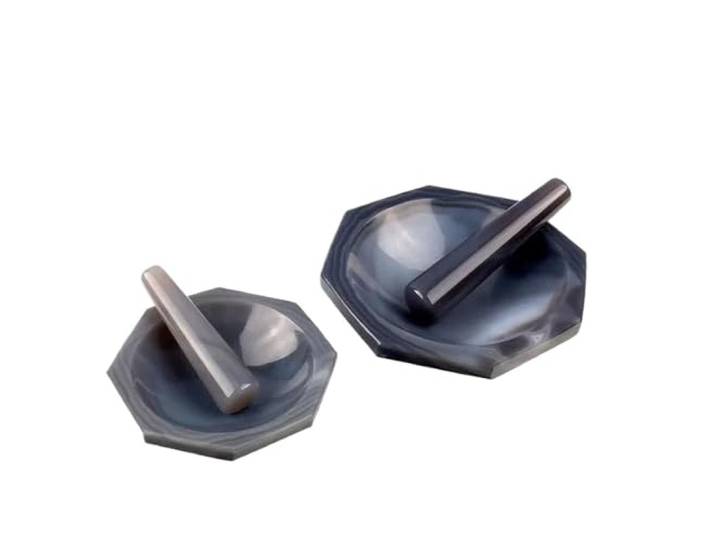 Mörser mit Stößel Natural Agate Mortar And Pestle For Chemistry Laboratory Grinding Iner Diameter 30mm To 180mm(ID 80mm)