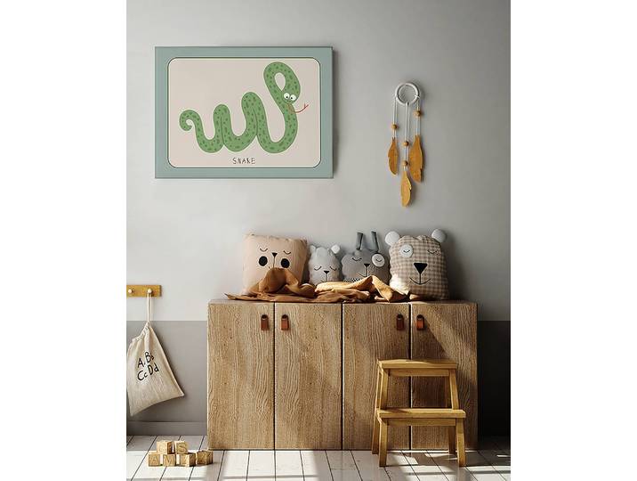 Impression sur toile Snake 40 x 50cm Multicolore
