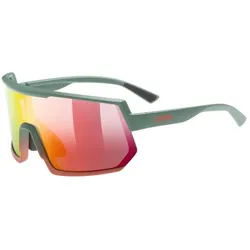 Uvex Sportstyle 235 Brille Moss Green Grapefruit Mat/Mirror Red (Kat. 2)