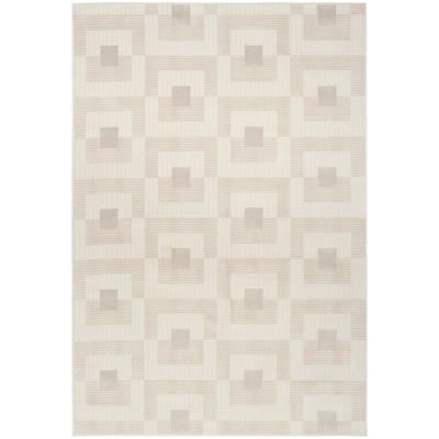 Nourison Nordic Indoor only Beige Geometric Area Rug