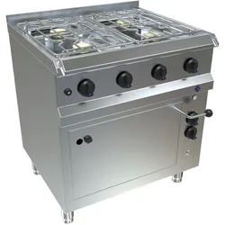 MKN Optima 700 Gas Herd 4-flammig mit E-Backofen 1 1/2 GN
