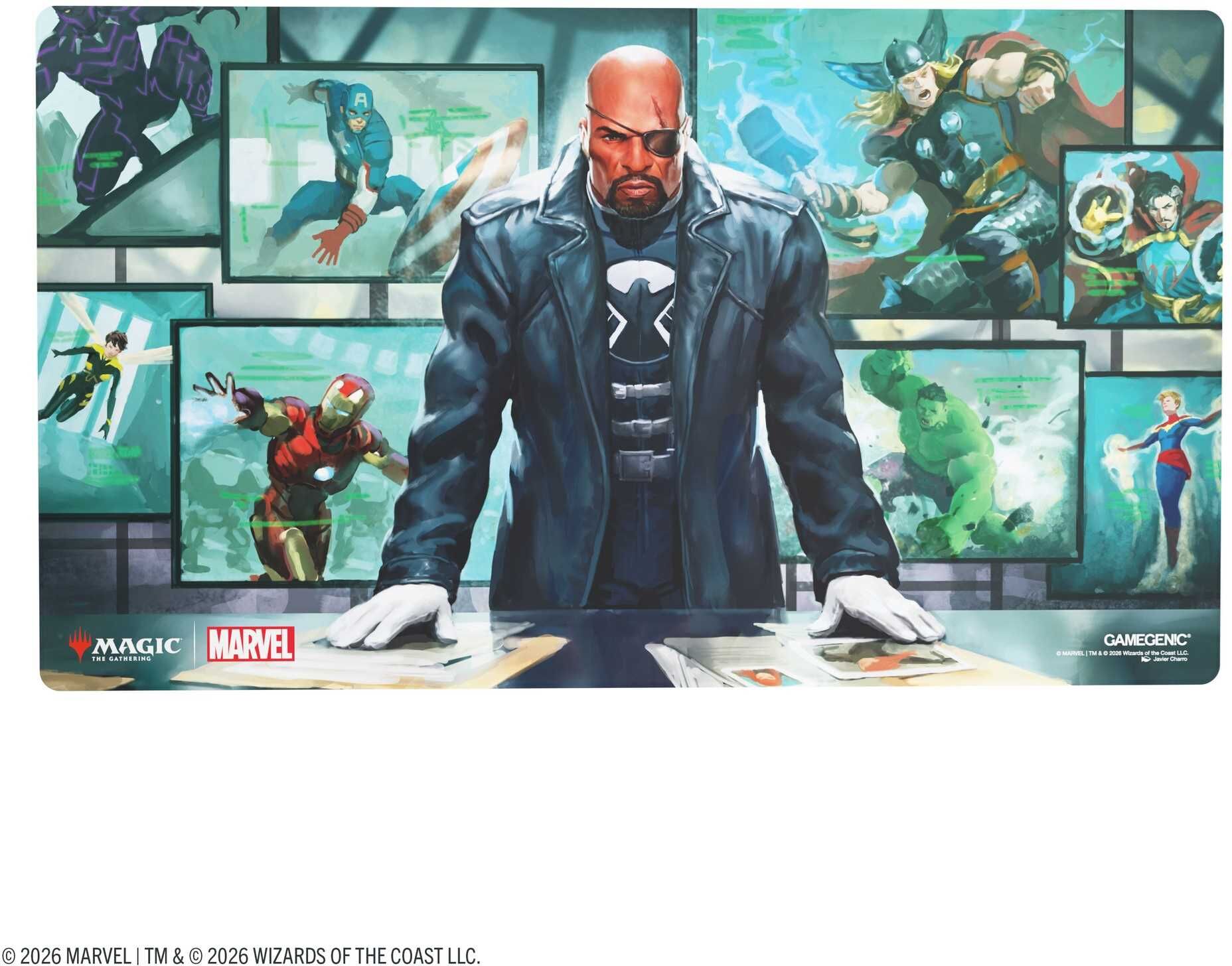 Gamegenic Magic: The Gathering Marvel Super Heroes Prime Playmat - Director Nick Fury for Card Games with Marvel Artwork