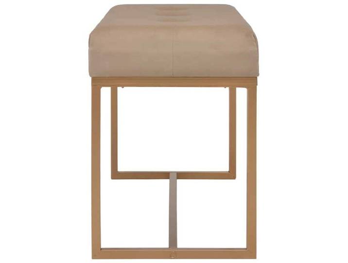 Banquette de hall - Beige - Banc d'entrée - Pour intérieur - beige - 80 cm - velours 7257