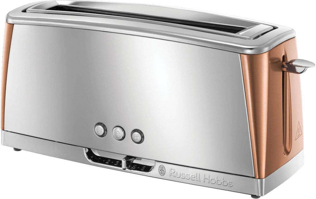 Russell Hobbs Luna Copper 2 Slice Toaster Long Slot with Lift & Look Stainless Steel 2 - Slice