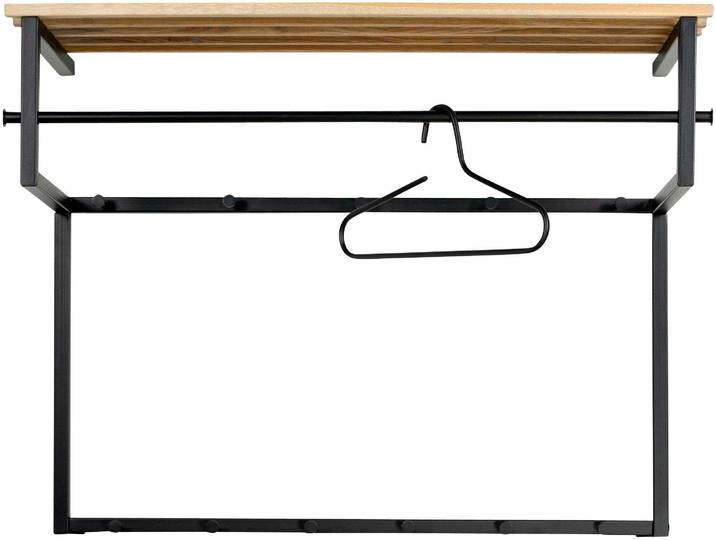 Garderobenleiste SPINDER DESIGN, schwarz, B:100cm H:76cm T:34cm, Metall, Garderobenhalter, Garderobenleiste, Metall, Breite 100 cm, Familien-Garderobe, 11 Haken