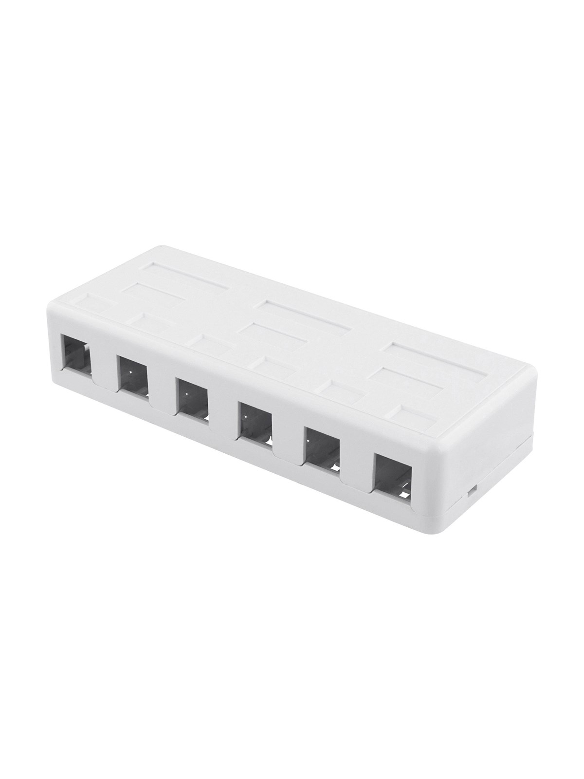 Deltaco Surface Mount Box For Keystone 6 ports White