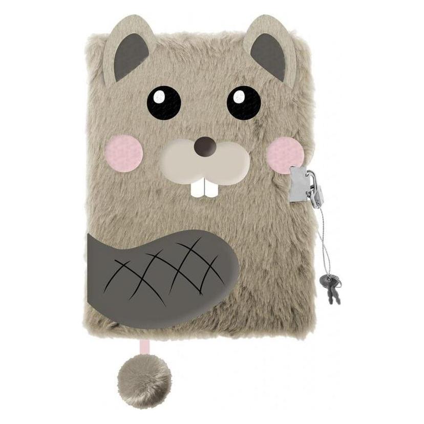 Majewski My Little Friend Beaver 3D-Tagebuch mit Vorhängeschloss (43094432)