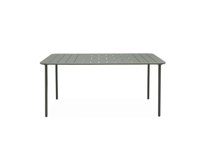Table de jardin métal 6-8 places. kaki. Amelia. 160x90xH72.5cm