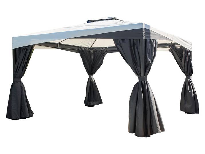 Sojag Malta 1014 Alu Pavillon 3x4 m mit abnehmbaren Textildach