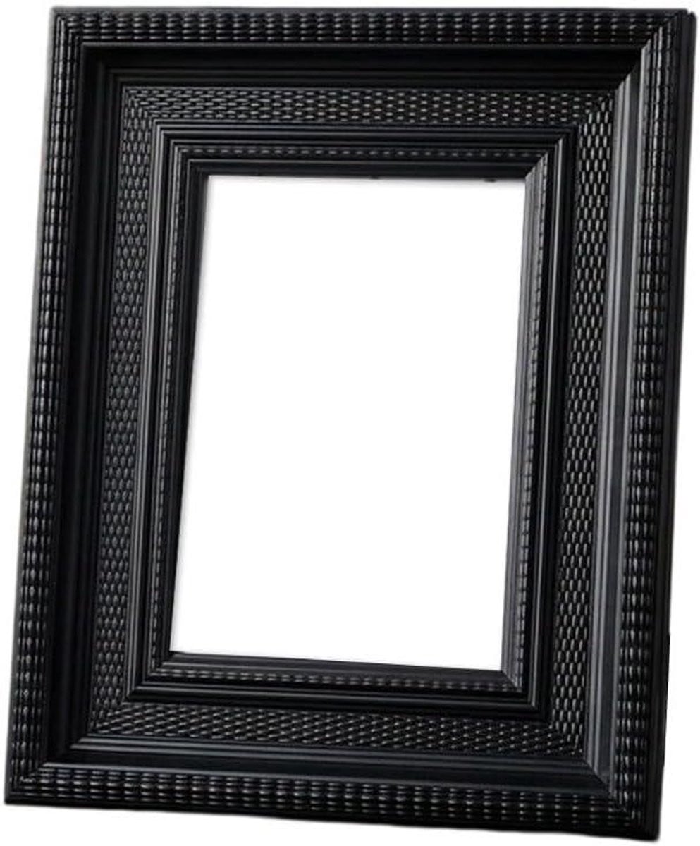 Zwarte fotolijst van hars in vintage stijl voor muurdecoratie, 20 cm