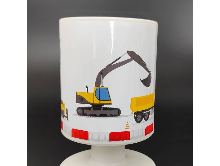 Niermann Standby Tischlampe Baustelle, weiß / opal, für Kinderzimmer, Kunststoff