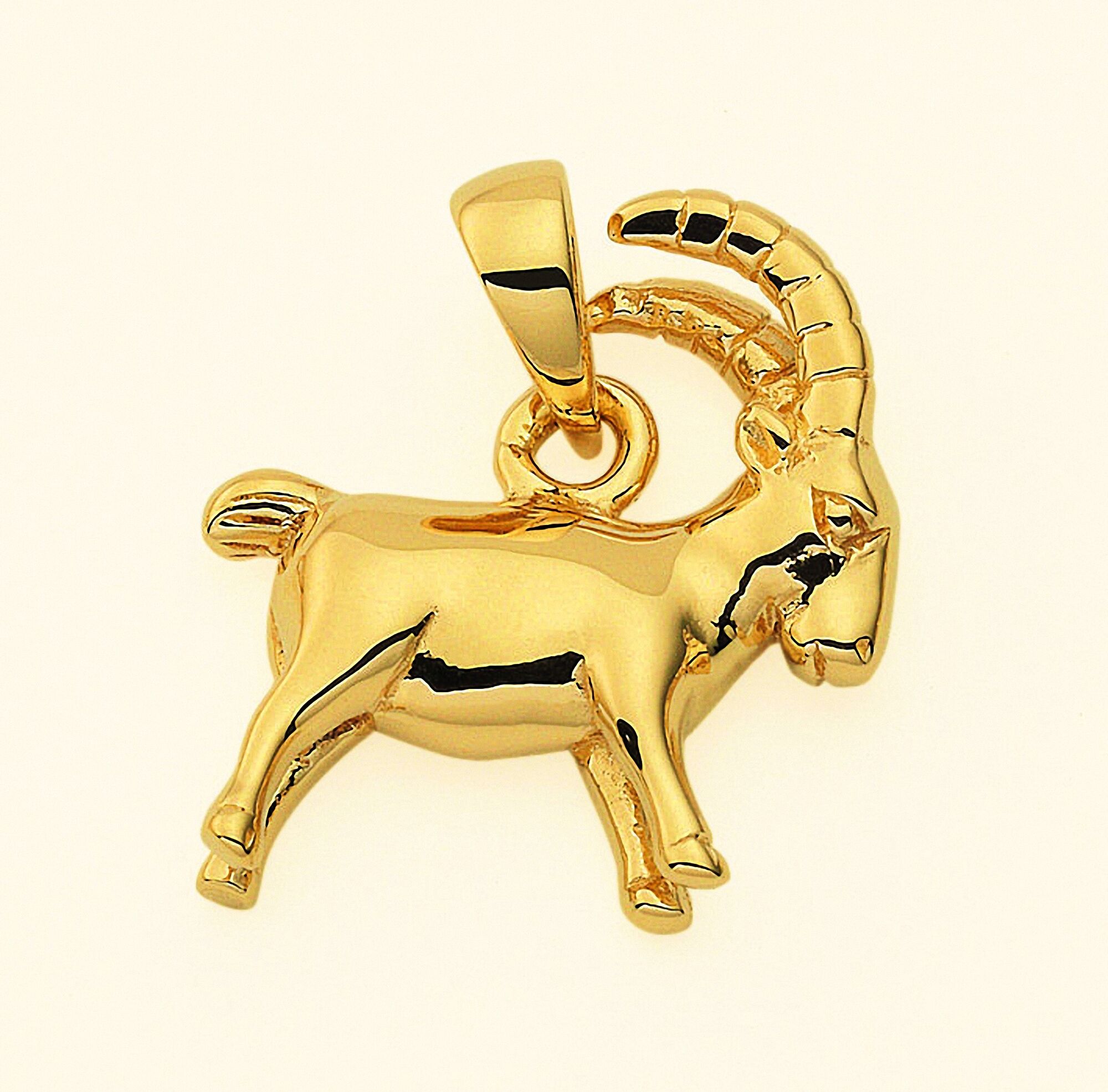 Sternzeichenanhänger ADELIA´S "Sternzeichen Anhänger Steinbock 585 Gold ( 14K )", gold, Schmuckanhänger, Damen, Steinbock, Gold, Goldanhänger Steinbock