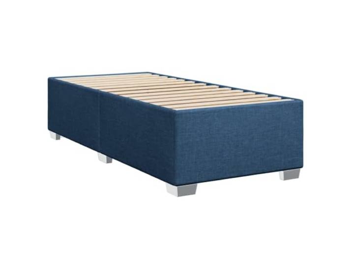 KTHLBRH Bettgestell ohne Matratze Blau 90 x 190 cm Weiches Polyestergewebe, Lattenrost inklusive, robuste Füße, Bettgestell 190 x 90 x 46 cm