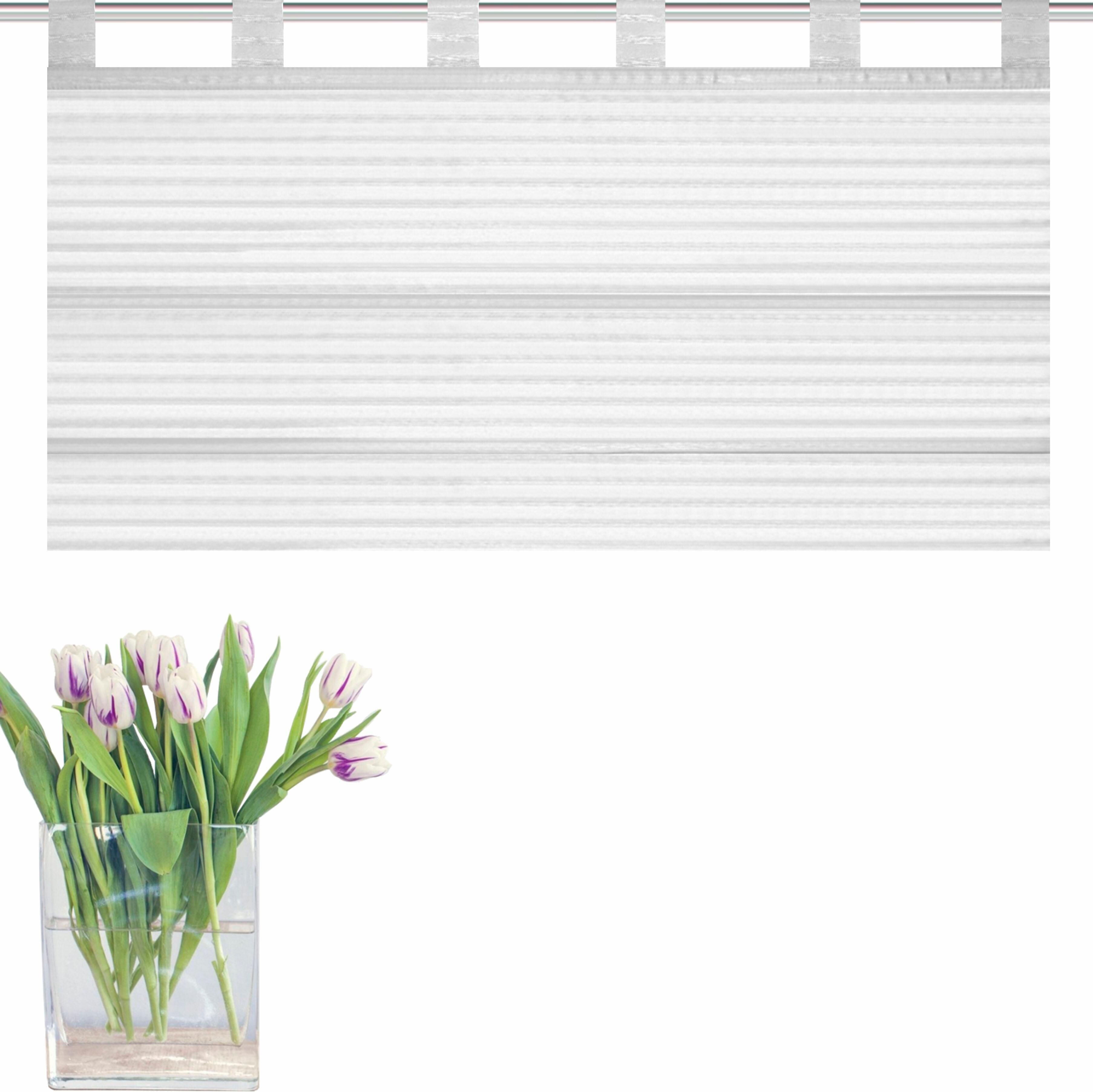 HOME WOHNIDEEN "TURIN" mit Schlaufen wollweiß 130cm, Schlaufen, 60cm