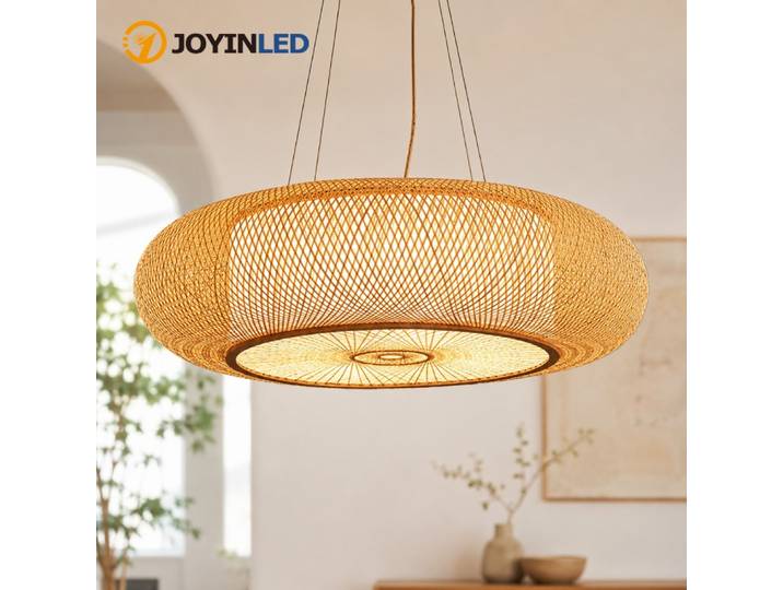 Lampes de plafond LED en bambou rétro JOYINLED, style japonais, luminaire suspendu pour restaurant, salle Zara, décoration intérieure, luminaire suspendu E27