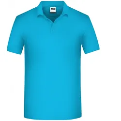 Bio Polo T-Shirt "JN874" - 4XL - turquoise