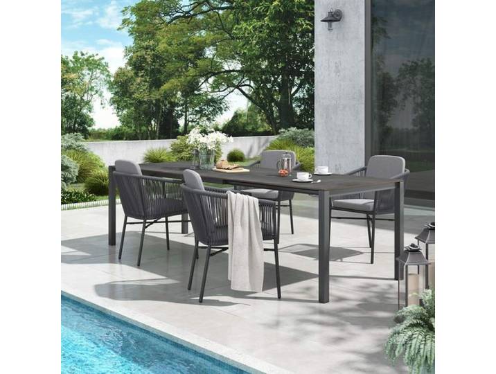 OUTLIV. Ohio Gartenmöbel-Set M (4 Plätze) Tisch 160/217/267x91cm