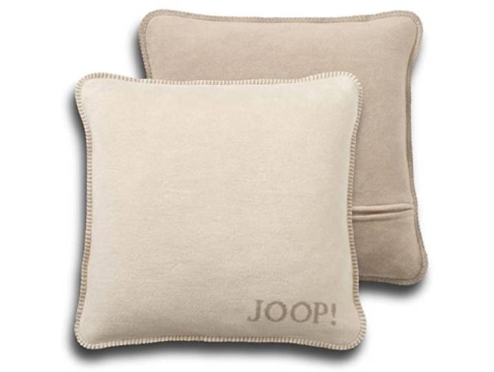 Joop! Kissenhülle Uni Doubleface Sand Pergament Baumwolle/Polyacryl, Maße: 50cm x 50cm, 651235