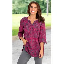 Viskose-Tunika in Muster fuchsia in Größe 52 von DW-Shop, Fuchsia, 52