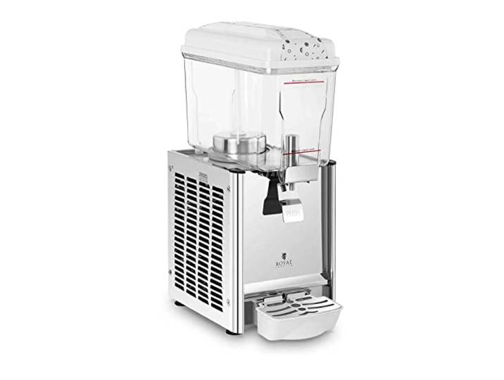 Royal Catering Distributeur De Boissons Froide À Jus De Fruit Réfrigéré Smoothie Avec Mélangeur RCSD-12C (12 l\, 7 à 12 °C\, Système D’Agitation\, Sans BPA\, Facile D’Entretien)