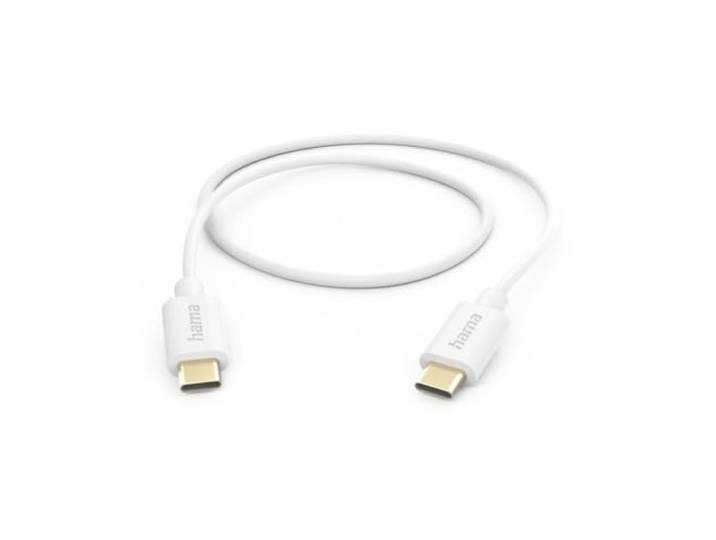 Hama Oplaadkabel, USB-C - USB-C, 1 m, wit