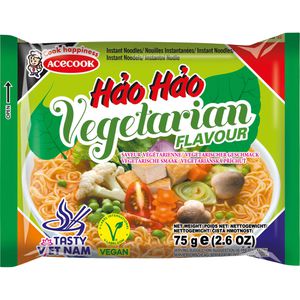 Hao-Hao Fertiggericht Vegetarian Flavour, vegane Nudelsuppe, je 75g, 30 Stück