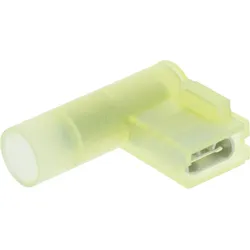 WE F6151638 - Winkel Flachsteckhülsen - 6,3x0,8, 4,0 ... 6,0 mm2, gelb, easy cri