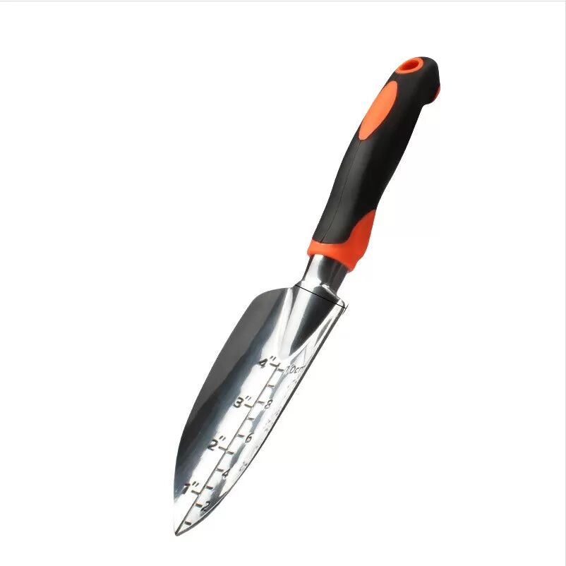 INF Aluminium Pflanzschaufel mit Skala für Garten und Outdoor, 1 Stück Orange