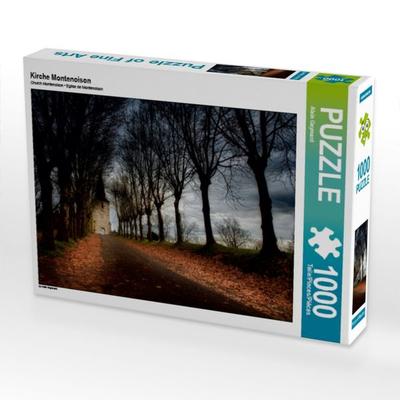 CALVENDO Puzzle Kirche Montenoison | 1000 Teile Lege-Größe 64x48cm Foto-Puzzle für glückliche Stunden