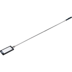 BGS-technic Teleskopspiegel Inspektions-Spiegel, 99302, 64 x 41 mm, 2 LEDs, Länge 29 - 87,6 cm, schwenk- & klappbar