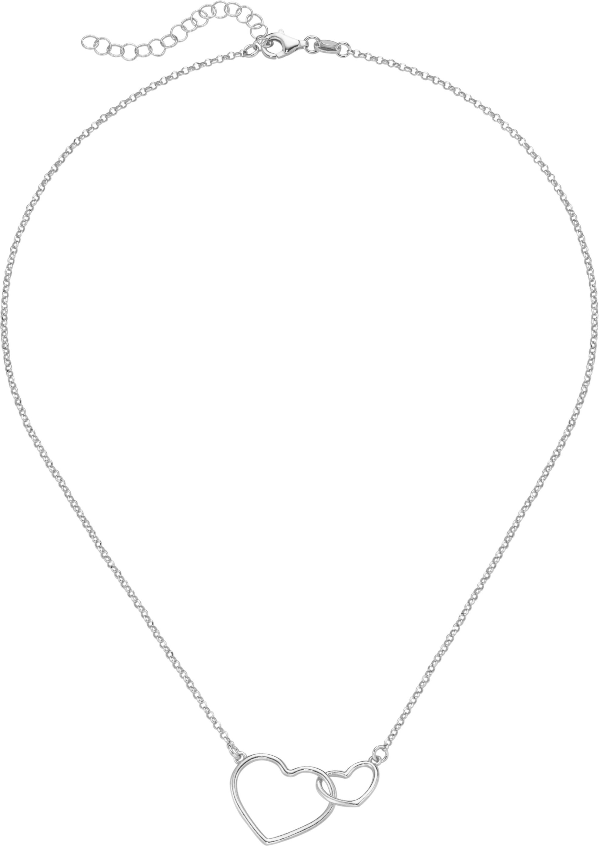 Collier SMART JEWEL "Collier mit Herzen, Silber 925", silber, Halsketten, Damen, Silber 925 (Sterlingsilber), Collier
